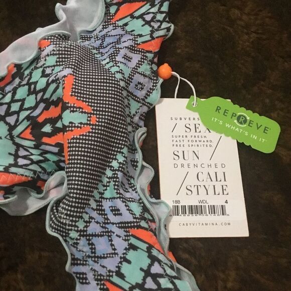 Vitamin A‎ Rio Ruffle Scoop Bikini Bottom NWT - Picture 4 of 7